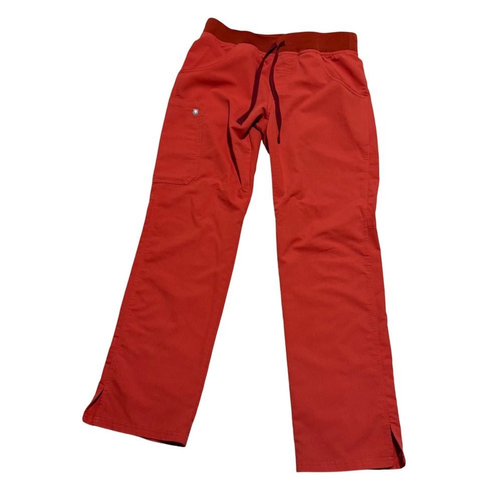 FIGS Clay Kade Cargo Scrub Pants Womens Small T21004 Straight Leg Yoga Waistband